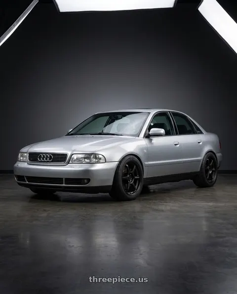 2001 Audi A4 with Motegi MR145 TRAKLITE 3.0 5X112 17X8.5 +42 SATIN BLACK wheels