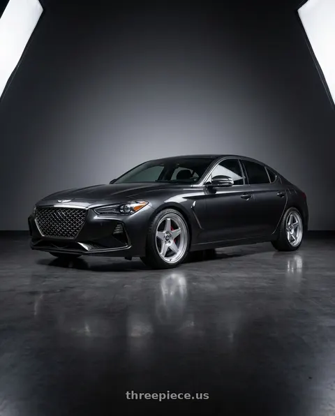 2019 Genesis G70 with ESR Wheels CR SERIES CR5 5x100 18x10.5 +22 Hyper Silver wheels