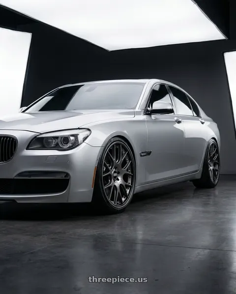 2012 BMW 750i with BBS CH-RII 5x120 21x10 +38 Satin Platinum Center Black Lip SS Rim Prot wheels