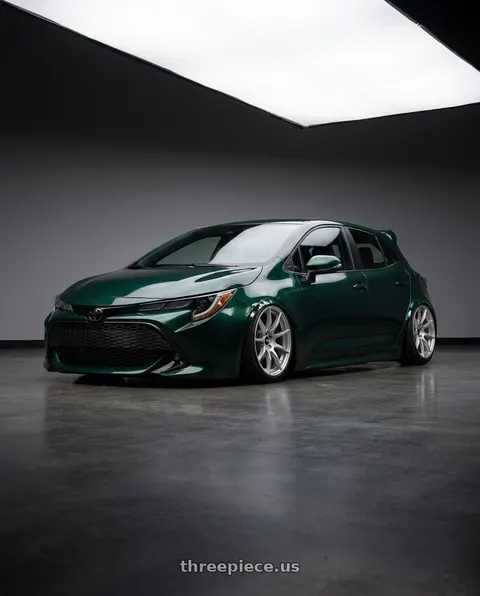 2019 Toyota Corolla with Enkei TS9 5x100 17x9+45 Silver Paint wheels