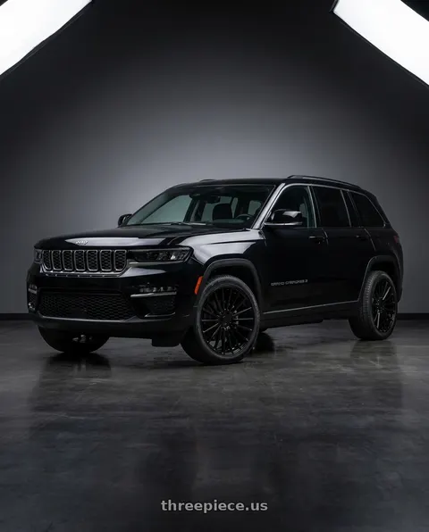 2023 Jeep Grand Cherokee with AXE WHEELS EX50 5x127 22x9 +35 Gloss Black wheels