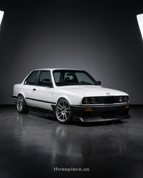 1989 BMW 325i with Work Emotion Cr Kiwami 5x120 17x9 +17 Gt Silver wheels