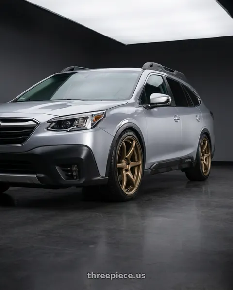 2020 Subaru Outback Premium with Kansei K11B Tandem 5x114.3 18x9.5 22 Bronze wheels