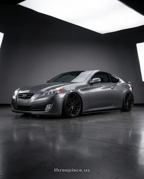 2014 Hyundai Genesis Coupe with Avant Garde Wheels M520R 5X114.3 19x9.5 +40 Gloss Black wheels