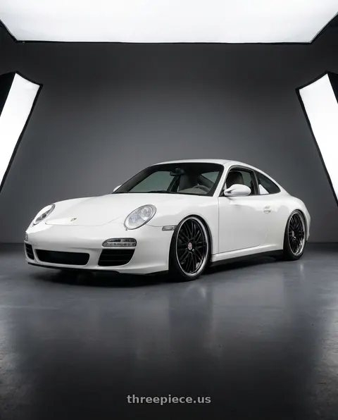 2010 Porsche 911 Carrera with Victor Equipment LEMANS 5X130 19X11 +36 GLOSS BLACK W/ MIRROR CUT LIP wheels