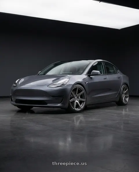 2023 Tesla Model 3 with Rohana RC7 5x114.3 19x8.5+35 Matte Graphite wheels