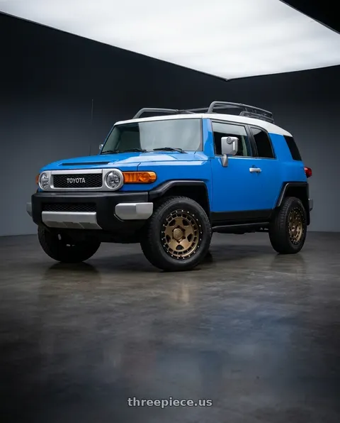 2007 Toyota FJ Cruiser with fifteen52 TURBOMAC HD 6x135 17x8.5 +0 BLOCK BRONZE (MATTE BRONZE/SATIN BLACK RING/STEEL HARDWARE) wheels