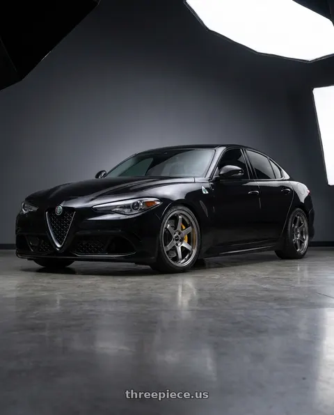 2017 Alfa Romeo Giulia with Vors TR37 5x110 17x8 +35 Hyper Black wheels