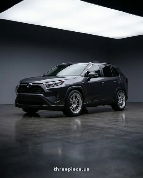2019 Toyota RAV4 with Enkei RPF1 5x114.3 18x8.5+40 Silver wheels