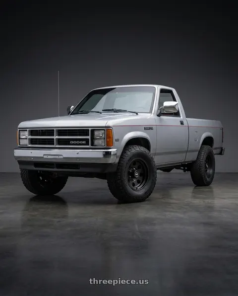 1990 Dodge Dakota with American Racing AR172 BAJA 5X114.3 15X7 -6 SATIN BLACK wheels