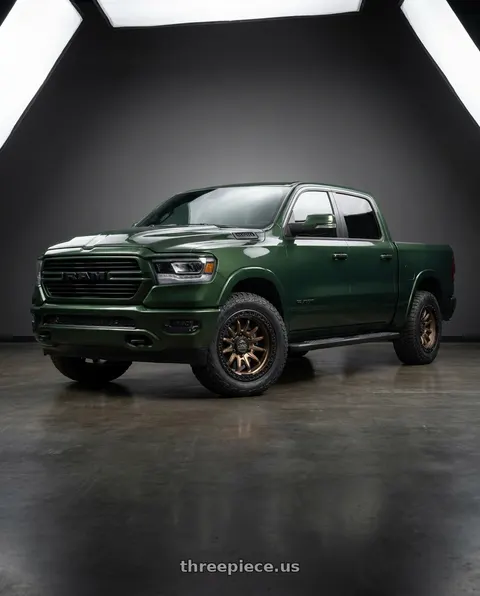 2026 Ram 1500 with LOCK OFFROAD TRAIL 6x139.7 20x9 +1 Matte Bronze W Matte Black Ring wheels