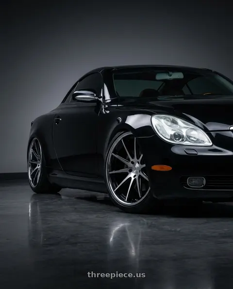 2005 Lexus SC430 with Rohana RFC10 5x112 19x9.5 +30 Machine Black/chrome Lip wheels