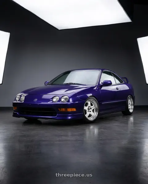 1998 Acura Integra with Work Meister S1 2P 4x100 15x7+38 A Disk White wheels