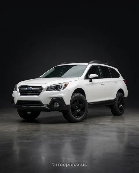2018 Subaru Outback with fifteen52 TARMAC 5x114.3 18x8.5 +30 ASPHALT BLACK (SATIN BLACK) wheels
