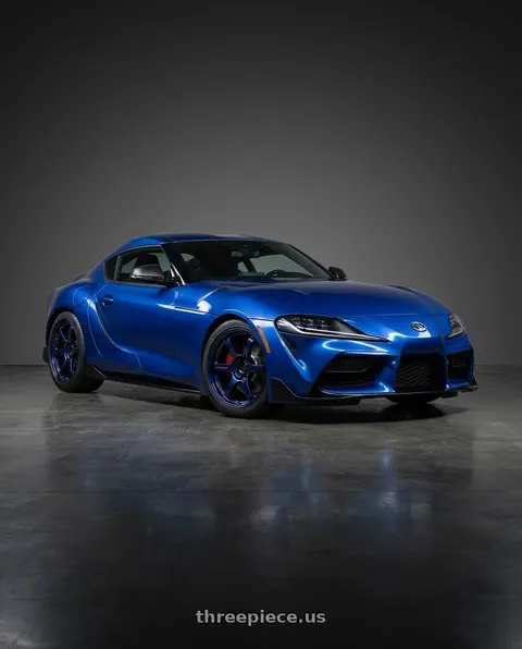 2024 Toyota GR Supra with Gram Lights 57DR 5x112 19x9.5 +25 ETERNAL BLUE PEARL wheels
