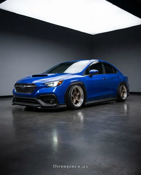 2023 Subaru WRX with Volk Racing 21C SPEC-SR 5x114.3 18x9.5 +30 SHINING BRONZE METAL / RIM DC wheels
