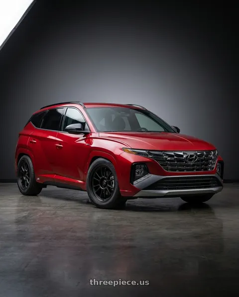 2022 Hyundai Tucson N Line with Konig Hypergram 5x114.3 18x8.5+35 Matte Black wheels