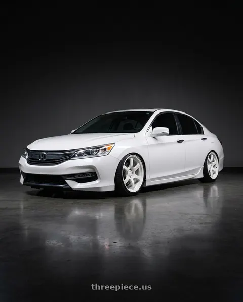 2016 Honda Accord with Gram Lights 57DR 5x100 18x9.5 +38 CERAMIC PEARL wheels