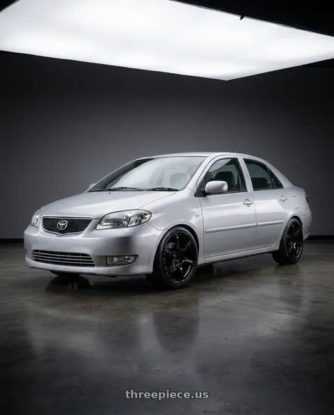 2003 Toyota Vios Ncp42 with Advan RGIII 4x100 18x7.0+42 Gloss Black wheels