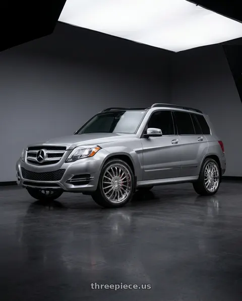 2015 Mercedes-Benz GLK350 4Matic with Cavallo CLV-32 5x112/5x114.3 20x8.5 +35 Nano Chrome wheels