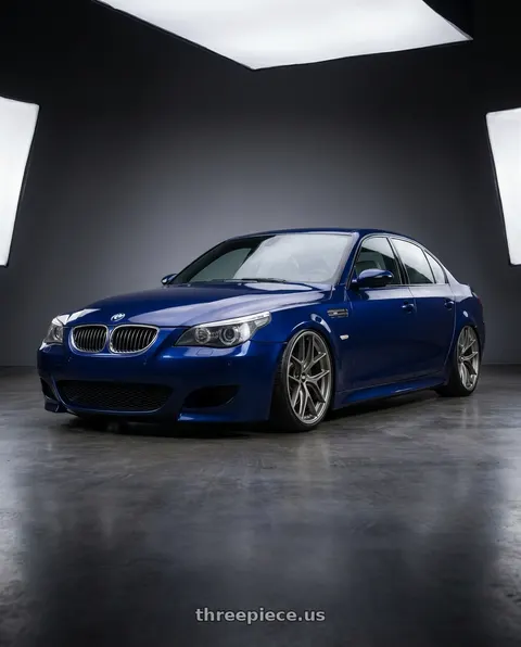 2010 BMW M5 with BBS CC-R 5x120 19x9.0+26 Satin Platinum wheels