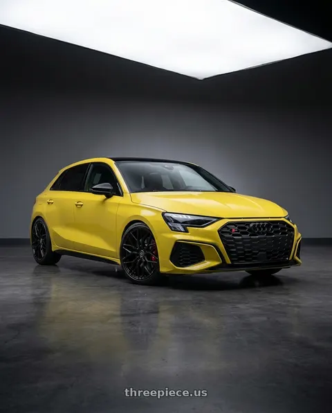 2020 Audi S3 with 1AV ZX12 5x112 19x8.5 +40 Gloss Black wheels