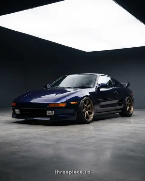 1998 Toyota MR2 with Work Emotion T7r 5x100 18x10.5 +12 Matte Bronze wheels