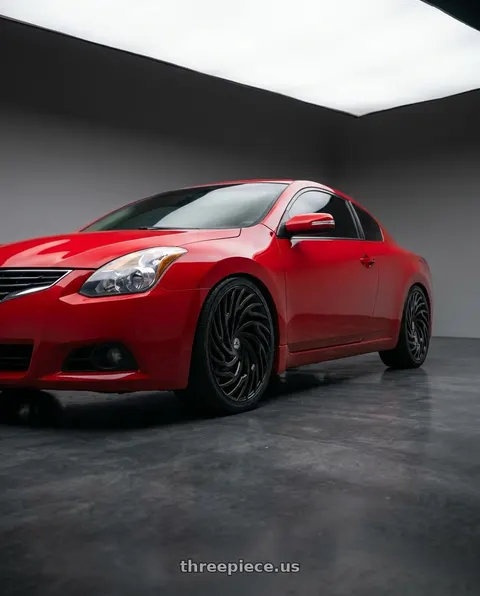 2010 Nissan Altima with Azara AZA-536 5x114.3/5x120 22x8.5 +38 Gloss Black wheels
