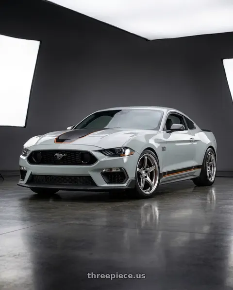 2021 Ford Mustang Mach 1 with Work T5R 2P 5x114.3 19x11.0 +45 GT SILVER wheels
