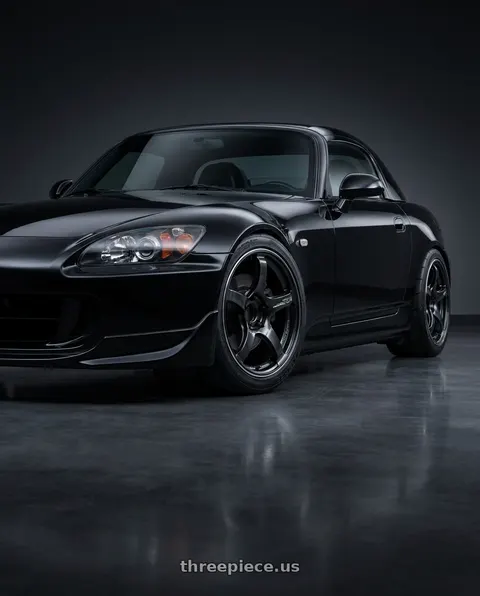 2000 Honda S2000 with Advan Racing TC4 5x114.3 17x8.0 +45 BLACK GUNMETALLIC & RING wheels