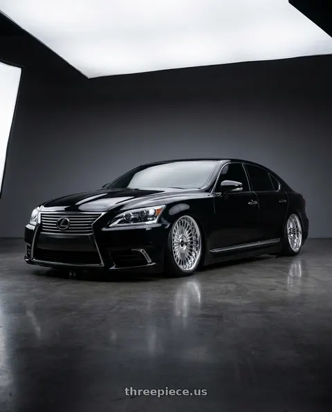 2014 Lexus LS460 with Work Emitz Chrome 5x100 19x9.0 +12 wheels