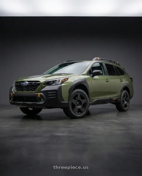 2023 Subaru Outback Wilderness with fifteen52 TARMAC 5x114.3 18x8.5 +30 ASPHALT BLACK (SATIN BLACK) wheels