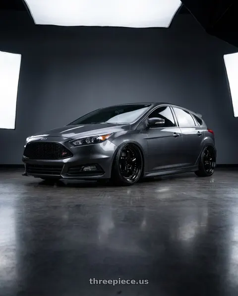2018 Ford Focus ST with Work Meister S1 3P 5x100 18x7+48 A Disk Black wheels