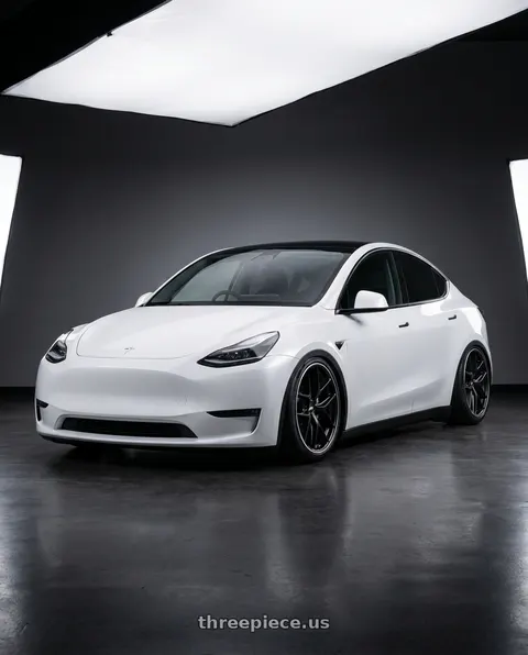 2024 Tesla Model Y with BBS CC-R 5x114.3 20x9.5+35 Satin Black wheels