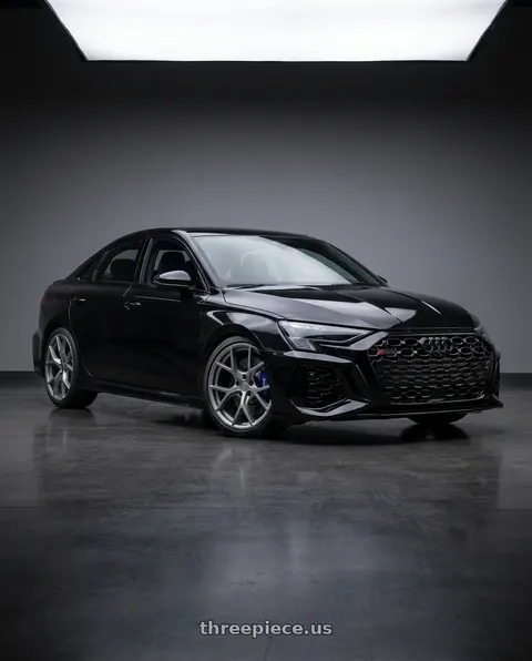 2022 Audi RS3 with Aodhan AFF2 5x112 19x8.5+35 Matte Gray wheels