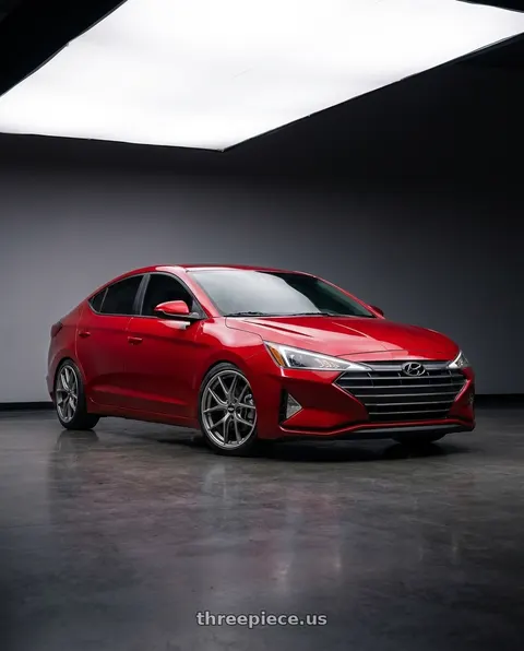 2019 Hyundai Elantra SEL with BBS CI-R 5x112 19x8.5 +32 Platinum Silver Polished Rim Protector wheels
