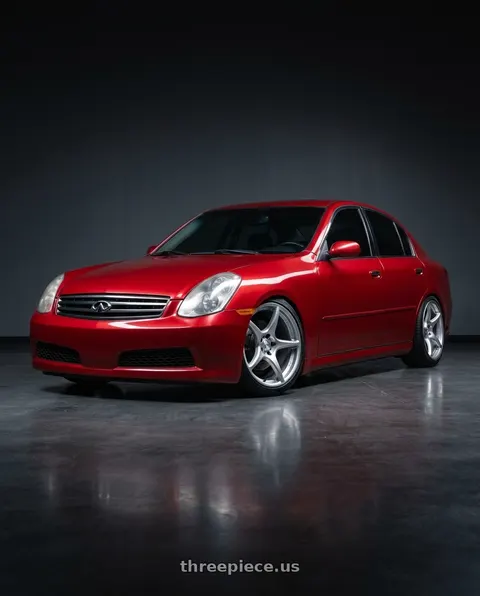 2006 INFINITI G35 with Kansei K11S Tandem 5x114.3 19x9.5 22 Hyper Silver wheels