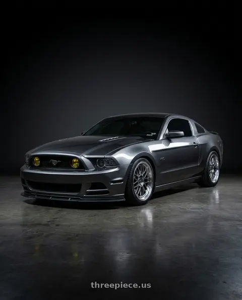 2014 Ford Mustang GT with MST Wheels LeMan 5x114.3 19x9.5 +35 Hyper Black w/Machined Lip wheels