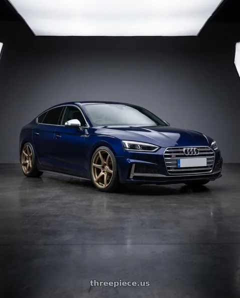 2014 Audi S5 with Kansei K11B Tandem 5X112 19x9.5 22 Bronze wheels