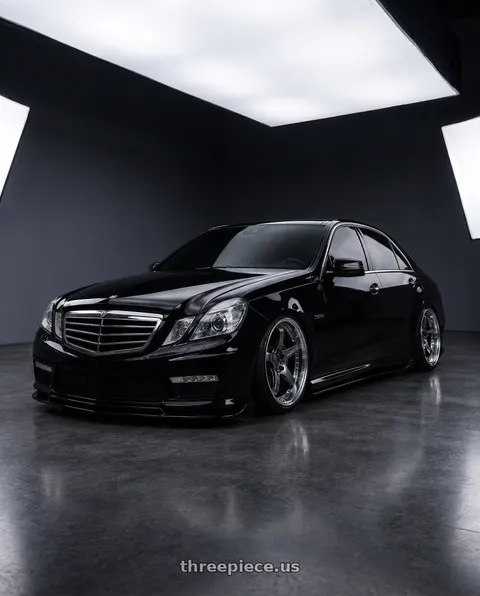 2012 Mercedes-Benz E350 with Advan Racing GT BEYOND 5x120 19x10.5 +34 MACHINING & HYPER PLATINUM BLACK wheels