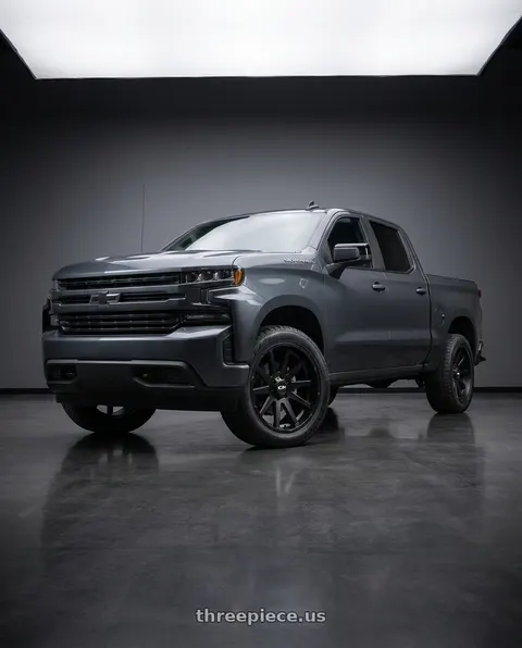 2021 Chevrolet Silverado 1500 LT with Ion Type 143 6x139.7 20x9+18 Matte Black wheels