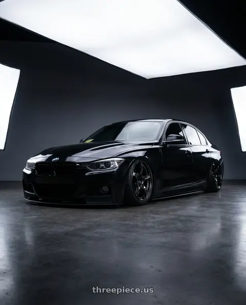2016 BMW 328i xDrive with Advan Racing TC4 5x120 18x9.5 +38 BLACK GUNMETALLIC (NO RING) wheels