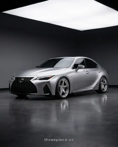2024 Lexus IS350 F Sport with KATANA RACING HR05 5x114.3 18x9.5 +38 Chrome wheels
