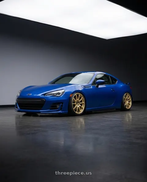 2017 Subaru BRZ with Advan RCIII 5x100 17x7.5+48 Gold wheels