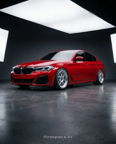 2023 BMW 540i with BBS LM-R 5x112 20x10 +12 Diamond Silver Center / Diamond Cut Lip wheels