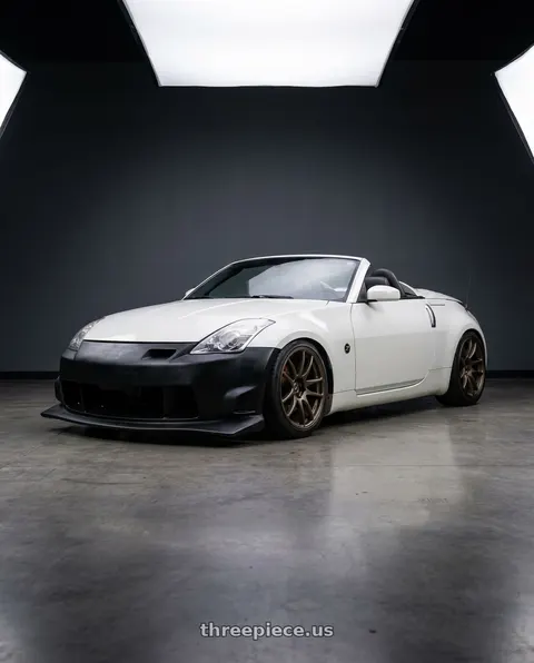 2004 Nissan 350Z with Work Emotion Cr Kiwami 5x114.3 17x8 +35 Matte Bronze wheels