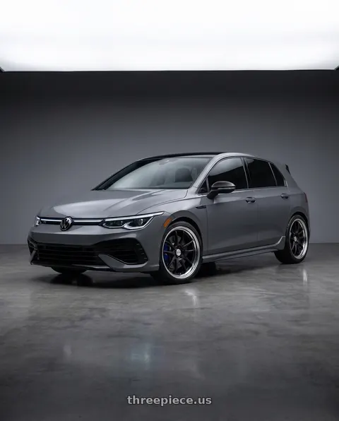 2026 Volkswagen Golf R with Work Cr 2P 5x112 18x8.5 +45 Matte Black wheels