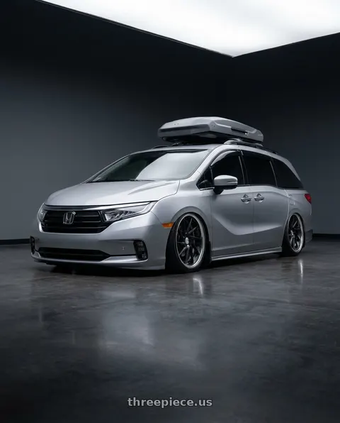 2024 Honda Odyssey with Work Gnosis Cvs 5x120 20x8+45 O Disk Matte Black wheels