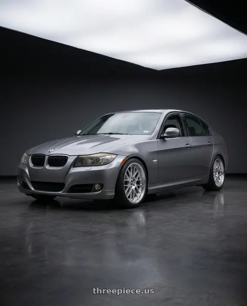 2011 BMW 328i xDrive with ESR Wheels CS18 5x120 18x9.5 +35 Hyper Silver wheels