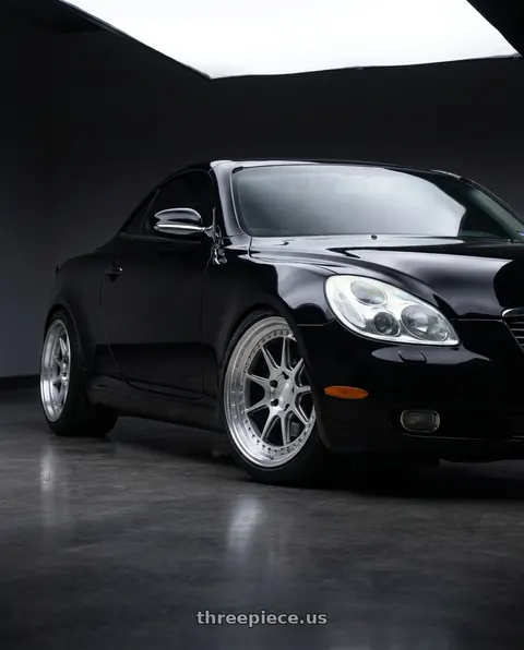 2005 Lexus SC430 with Aodhan DS-X 5x114.3 18x9.5 +30 Silver w/Machined Face wheels
